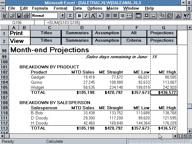 Microsoft Excel 4.0 - Edit